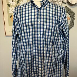 Brooks Brothers Navy and White Plaid Shirt